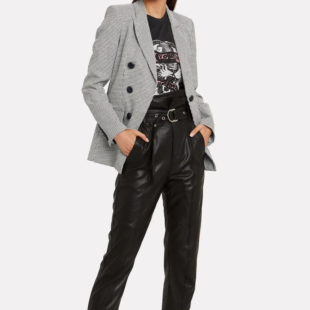Veronica Beard 0 Leon Dickey Blazer houndstooth tweed black tweed